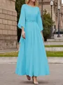 A-Line/Princess Scoop Ankle-Length Chiffon Mother of the Bride Dresses With Lace Applique