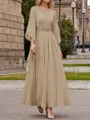 A-Line/Princess Scoop Ankle-Length Chiffon Mother of the Bride Dresses With Lace Applique