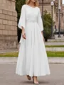 A-Line/Princess Scoop Ankle-Length Chiffon Mother of the Bride Dresses With Lace Applique