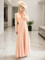 A-Line/Princess V-neck Floor-Length Chiffon Mother of the Bride Dresses With Ruffles