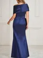 Sheath/Column Square Floor-Length Silk Like Satin Mother of the Bride Dresses