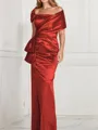 Sheath/Column Square Floor-Length Silk Like Satin Mother of the Bride Dresses