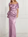 Sheath/Column Square Floor-Length Silk Like Satin Mother of the Bride Dresses