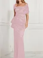 Sheath/Column Square Floor-Length Silk Like Satin Mother of the Bride Dresses