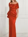 Sheath/Column Square Floor-Length Silk Like Satin Mother of the Bride Dresses