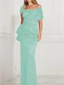 Sheath/Column Square Floor-Length Silk Like Satin Mother of the Bride Dresses