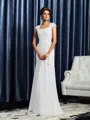 Sheath/Column Sweetheart Sweep Train Chiffon Mother of the Bride Dresses With Appliques Lace