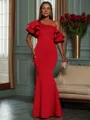 Trumpet/Mermaid Satin One-Shoulder Sleeveless Floor-Length Mother of the Bride Dress