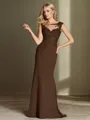 Sheath/Column Chiffon Scoop Sleeveless Floor-Length Mother of the Bride Dress