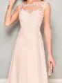 A-line/Princess Chiffon Scoop Sleeveless Knee-Length Mother of the Bride Dress