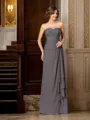Sheath/Column Sweetheart Sweep Train Chiffon Mother of the Bride Dresses With Beading