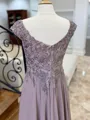 A-line Square Appliques Lace Sweep Train Chiffon Mother of the Bride Dress