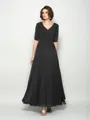 A-Line/Princess V-neck Ankle-Length Chiffon Mother of the Bride Dresses