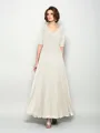 A-Line/Princess V-neck Ankle-Length Chiffon Mother of the Bride Dresses