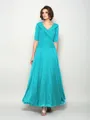 A-Line/Princess V-neck Ankle-Length Chiffon Mother of the Bride Dresses