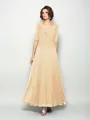 A-Line/Princess V-neck Ankle-Length Chiffon Mother of the Bride Dresses