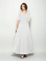 A-Line/Princess V-neck Ankle-Length Chiffon Mother of the Bride Dresses