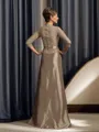 A-Line/Princess V-neck Floor-Length Taffeta Mother of the Bride Dresses With Bow
