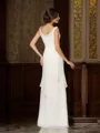 Sheath/Column Scoop Floor-Length Chiffon Mother of the Bride Dresses With Beading