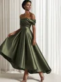 A-line/Princess Silk like Satin Off the Shoulder Sleeveless Ankle-Length Mother of the Bride Dress