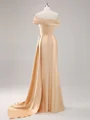 Sheath/Column Silk like Satin One Shoulder Sleeveless Floor-Length Mother of the Bride Dress