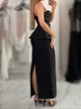 Sheath Stretch Crepe Sweetheart Sleeveless Ankle-Length Prom Dresses