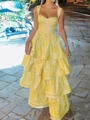 A-line Other Square Sleeveless Floor-Length Prom Dresses