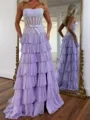 A-line Other Straight Sleeveless Sweep Train Prom Dresses
