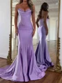 Mermaid Sweetheart Appliques Lace Court Train Silk Like Satin Corset Prom Dress