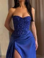Sheath Sweetheart Pleated Floor-Length Charmeuse Corset Prom Dress