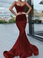 Trumpet/Mermaid Sweetheart Sweep Train Silk Like Satin Prom Dress