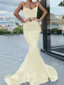 Trumpet/Mermaid Sweetheart Sweep Train Silk Like Satin Prom Dress