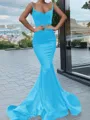 Trumpet/Mermaid Sweetheart Sweep Train Silk Like Satin Prom Dress