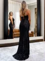 Trumpet/Mermaid Sequins Sweetheart Sleeveless Sweep Train Porm Dress
