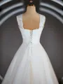 A-Line/Princess Sweetheart Sweep Train Lace Wedding Dresses with Appliques Lace
