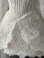 A-line Off-the-Shoulder Long Sleeves Appliques Lace Short/Mini Lace Corset Wedding Dress