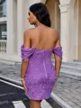 Sheath Off-the-Shoulder Stunning Short/Mini Homecoming Dress