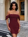 Sheath Off-the-Shoulder Stunning Short/Mini Homecoming Dress