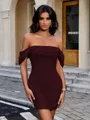 Sheath Off-the-Shoulder Stunning Short/Mini Homecoming Dress