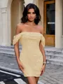 Sheath Off-the-Shoulder Stunning Short/Mini Homecoming Dress