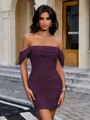 Sheath Off-the-Shoulder Stunning Short/Mini Homecoming Dress