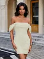 Sheath Off-the-Shoulder Stunning Short/Mini Homecoming Dress