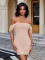 Sheath Off-the-Shoulder Stunning Short/Mini Homecoming Dress