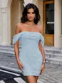 Sheath Off-the-Shoulder Stunning Short/Mini Homecoming Dress