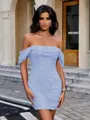 Sheath Off-the-Shoulder Stunning Short/Mini Homecoming Dress
