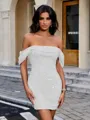 Sheath Off-the-Shoulder Stunning Short/Mini Homecoming Dress