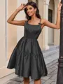 A-line Spaghetti Straps Short/Mini Corset Homecoming Dress