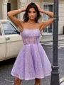 A-line Straight Gorgeous Short/Mini Corset Homecoming Dress
