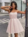 A-line Straight Gorgeous Short/Mini Corset Homecoming Dress