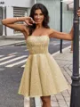 A-line Straight Gorgeous Short/Mini Corset Homecoming Dress